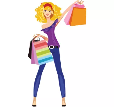 Sticker virée shopping - TenStickers