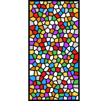 Sticker fenêtre vitrail couleurs - TenStickers