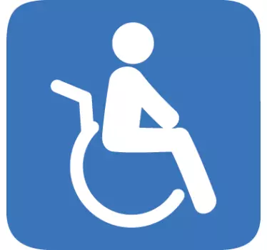 Sticker voiture signalisation personnes invalides - TenStickers