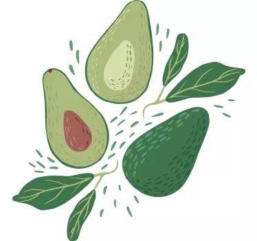 Sticker fruit grappes d'avocats - TenStickers