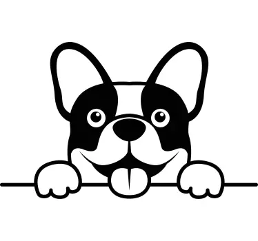 Autocollant voiture adorable chien - TenStickers