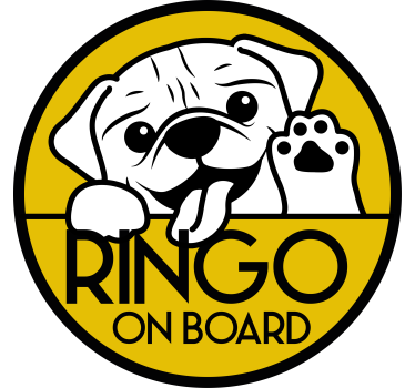 Sticker voiture Écusson personnalisé chiot - TenStickers