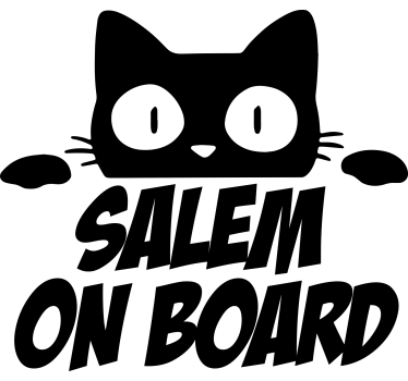 Autocollant Voiture Mignon chat monochrome furtivement - TenStickers