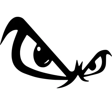 Autocollant Voiture Conception d'yeux effrayants monochromes - TenStickers