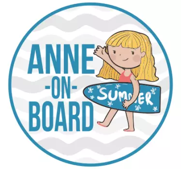 Autocollant Bébé à Bord Babygirl à bord design mignon - TenStickers