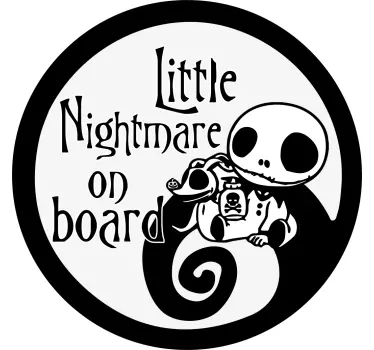 Sticker voiture bébé à bord petit cauchemar - TenStickers
