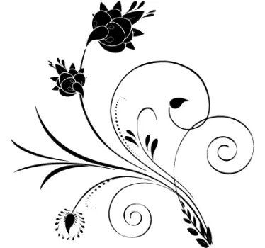 Sticker mural floral élégant - TenStickers