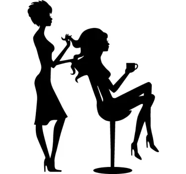 Sticker au salon de coiffure - TenStickers