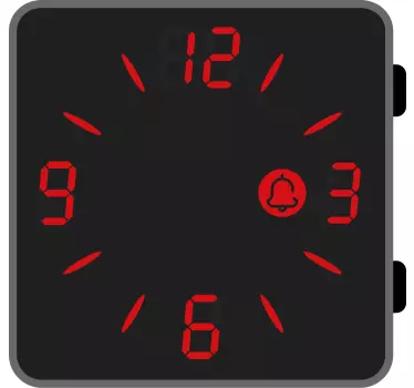Sticker Horloge Fantastique numérique avec cloche - TenStickers