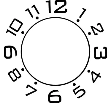 Sticker Horloge Incroyables numéros de style décontracté - TenStickers