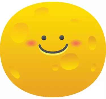 Sticker enfant lune jaune - TenStickers