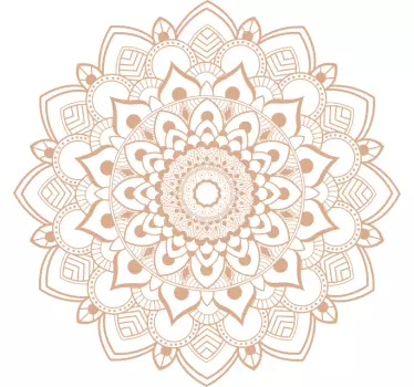 Sticker Mural Personalisé Mandala couleur crème - TenStickers