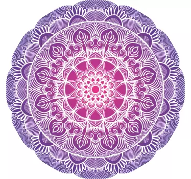 Sticker Mural Personalisé Mandala fleur de vie pourpre - TenStickers