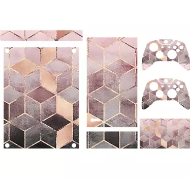 Sticker Xbox motif hexagonal - TenStickers