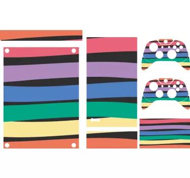 Sticker Xbox couverture rayée colorée - TenStickers