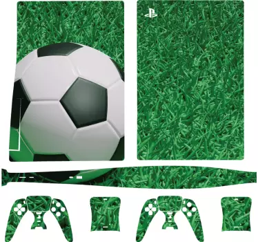 Autocollant PS5 Football sur un terrain en herbe - TenStickers