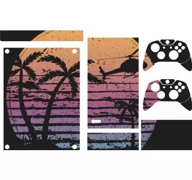 Sticker xbox scène de coucher de soleil vibrante - TenStickers