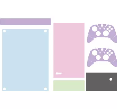 Sticker Xbox couleur unie rose - TenStickers
