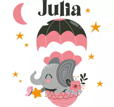 Sticker enfant éléphant mignon avec ballon - TenStickers