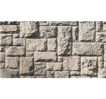 Sticker Frise Murale Mur de pierre rustique gris - TenStickers
