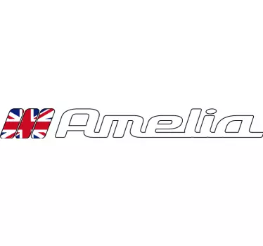 Autocollant Voiture Drapeau Royaume-Uni nom personnalisé - TenStickers