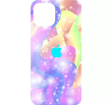 Sticker iphone vagues de couleurs étincelantes - TenStickers
