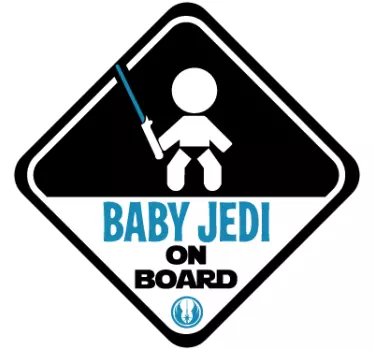 Sticker voiture Jedi bébé à bord - TenStickers