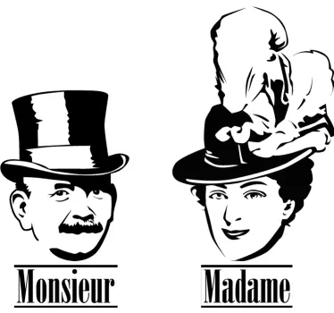 Sticker WC toilette chapeau - TenStickers