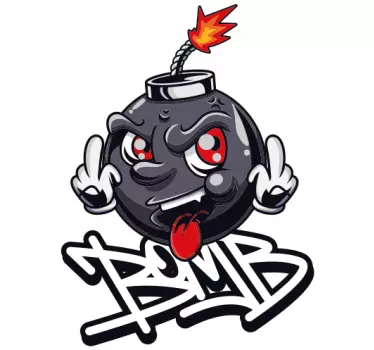 Sticker superhéro art du personnage de la bombe - TenStickers