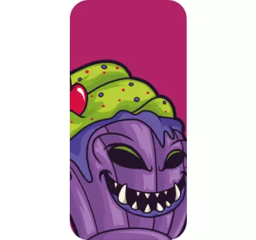 Sticker samsung personnage de cupcake souriant - TenStickers