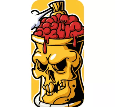 Sticker samsung coupe glacée en forme de crâne - TenStickers