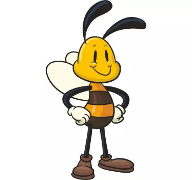 Sticker enfant dessin abeille couleur - TenStickers