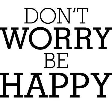 Sticker musique Don't worry Be happy - TenStickers