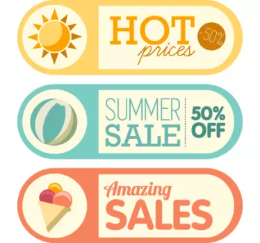 Sticker personnalisables soldes été - TenStickers