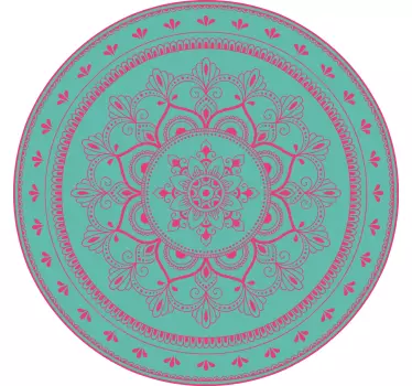 Sticker tête de lit illustration de motif de mandala - TenStickers