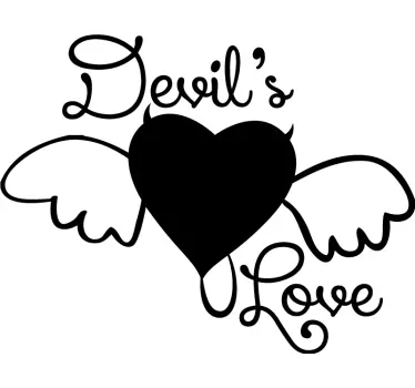 Sticker devil's love - TenStickers