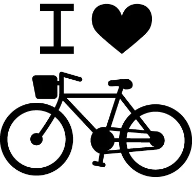 Sticker I love bicyclette - TenStickers