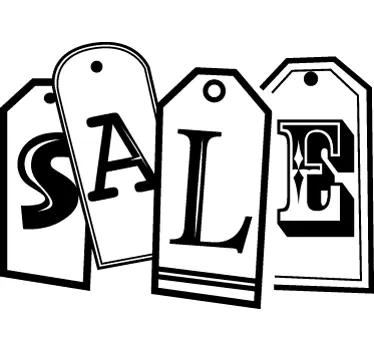Sticker boutique étiquette soldes - TenStickers