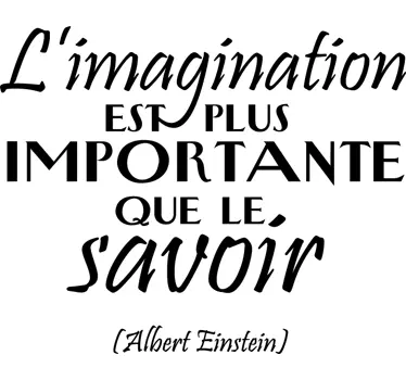 Sticker citation L'imagination Einstein - TenStickers