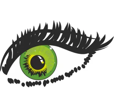 Autocollant mural oeil vert - TenStickers