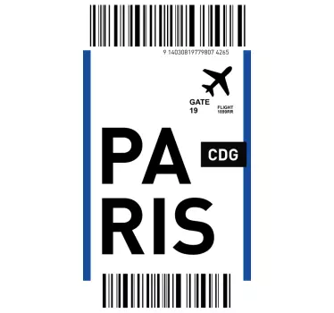 Sticker samsung Étiquette aéroport paris - TenStickers