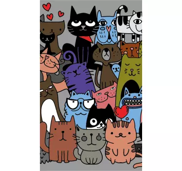 Sticker Xbox collection de chats colorés - TenStickers
