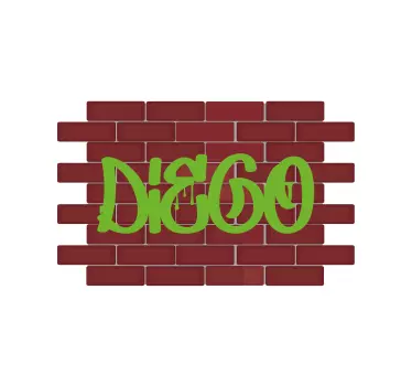 Sticker chambre ado nom urbain personnalisable - TenStickers