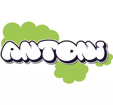Sticker chambre ado graffitis à bulles personnalisés - TenStickers