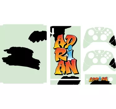 Autocollant Xbox One La lettre de graffiti de votre nom - TenStickers
