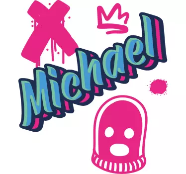 Sticker chambre ado graffitis personnalisés street art - TenStickers