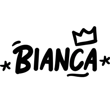 Sticker chambre ado couronne de nom personnalisée - TenStickers
