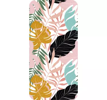 Sticker iphone feuilles tropicales abstraites - TenStickers