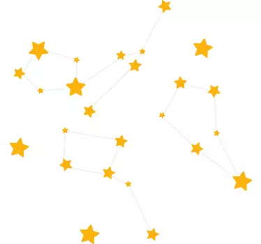 Sticker enfant motifs d'étoiles brillantes - TenStickers