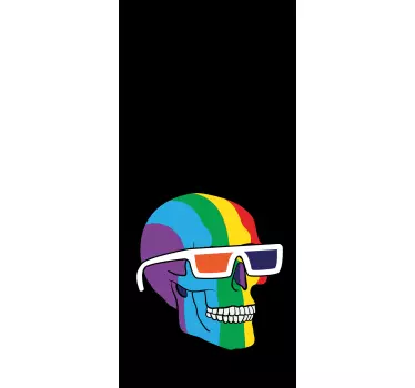 Sticker samsung nuances de crâne arc-en-ciel - TenStickers